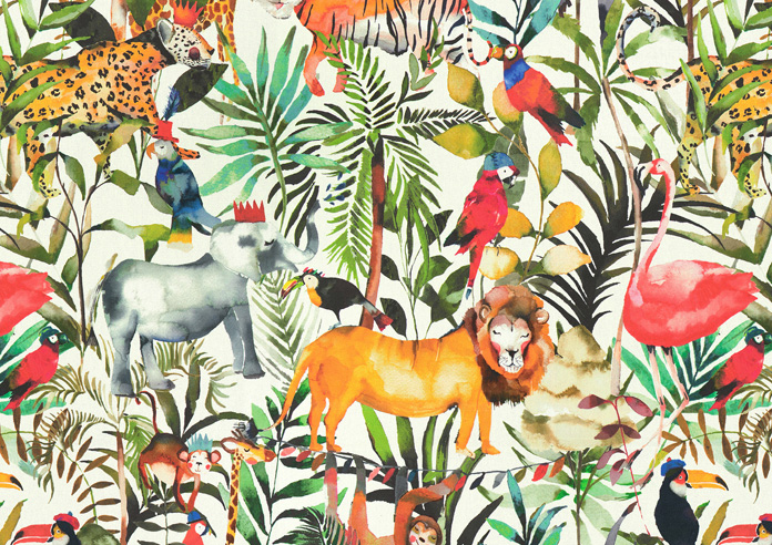 King of the Jungle, Safari - Twist&Fit Roman Blind - Image 7